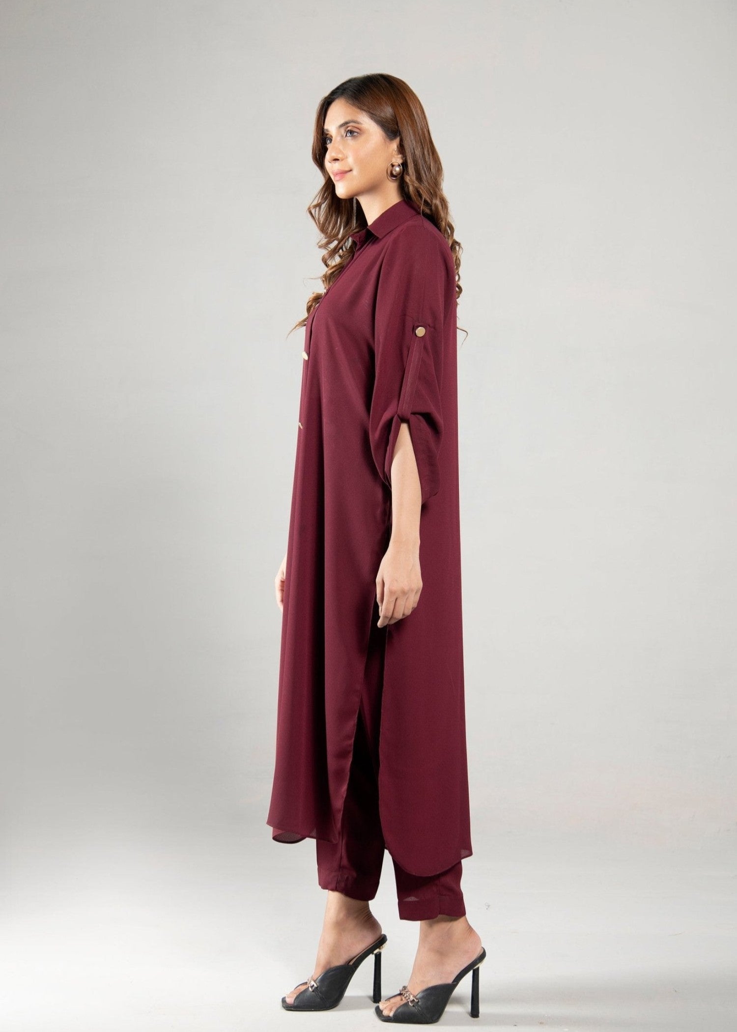 Peach Republic Elegant Buttoned Dress 02 Women 2pcs