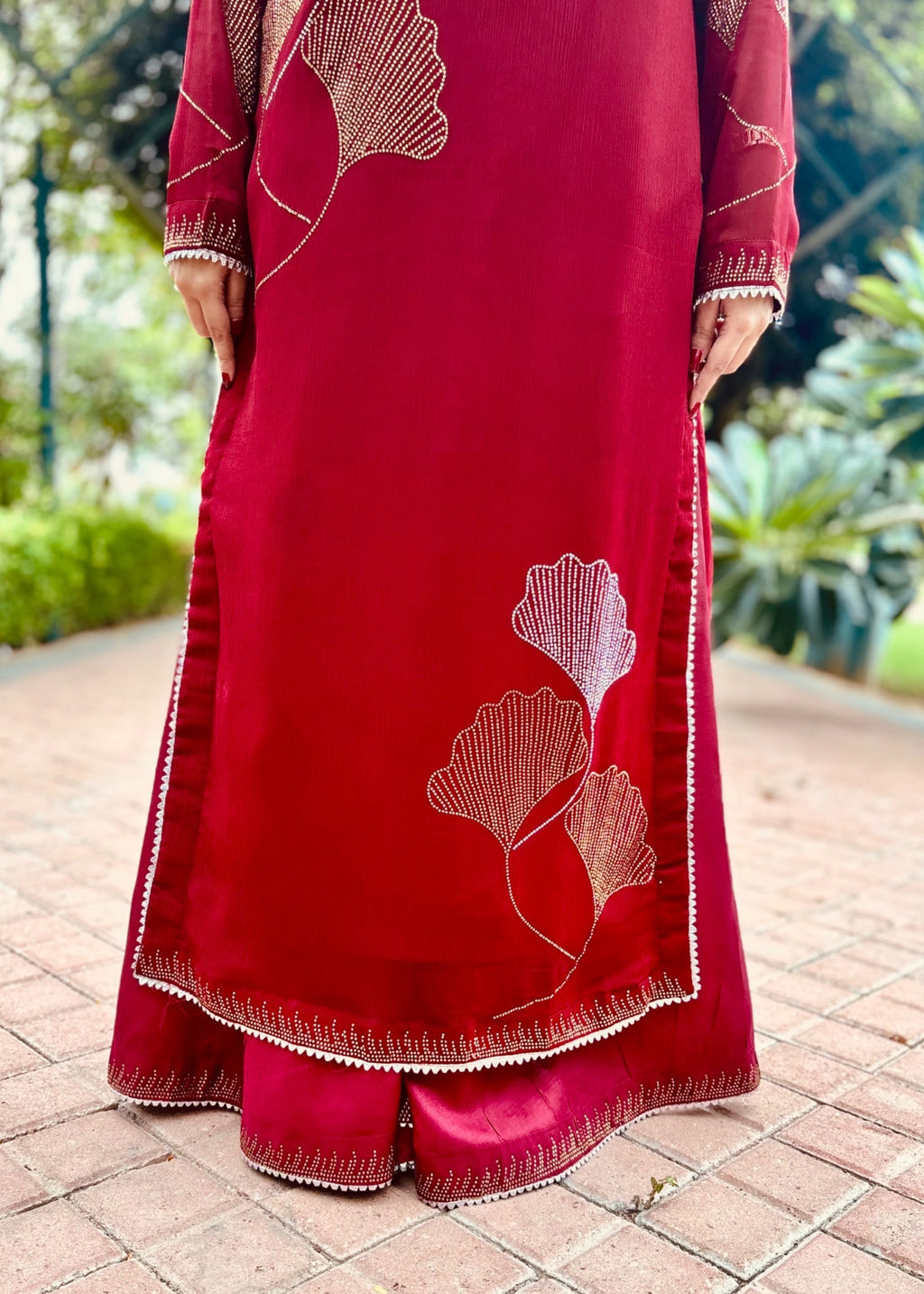 Suits By Sadia MAROON IRON STONE Women 3pcs