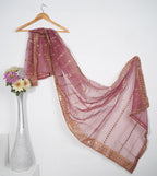 Silslay Rose Mist Premium 9mm Foil Organza Dupatta Women 1pcs