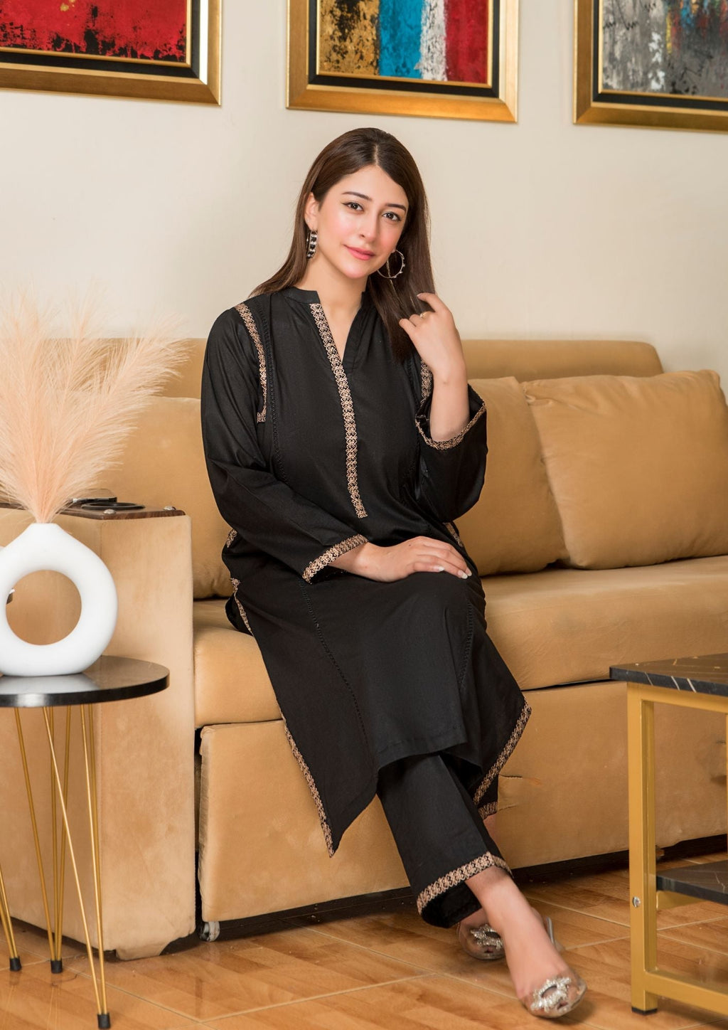 Yolo Pret EMBROIDERED LAWN BLK B25 0004 Women 2pcs