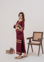Naqash Maroon Women 2pcs