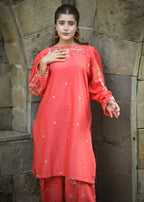 Tehzeeb Libas ZEHRA CORAL ELEGANCE Women 2pcs