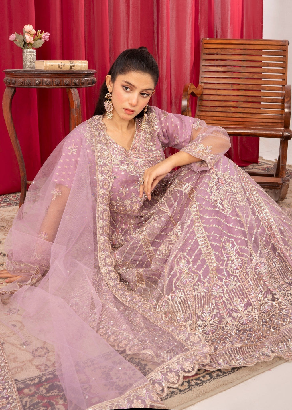 Four Season Boutique QISWAH ANGRAKHA MAUVE Women 3pcs