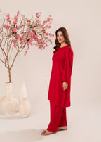 Stylish Collection PEPLUM RED Women 2pcs