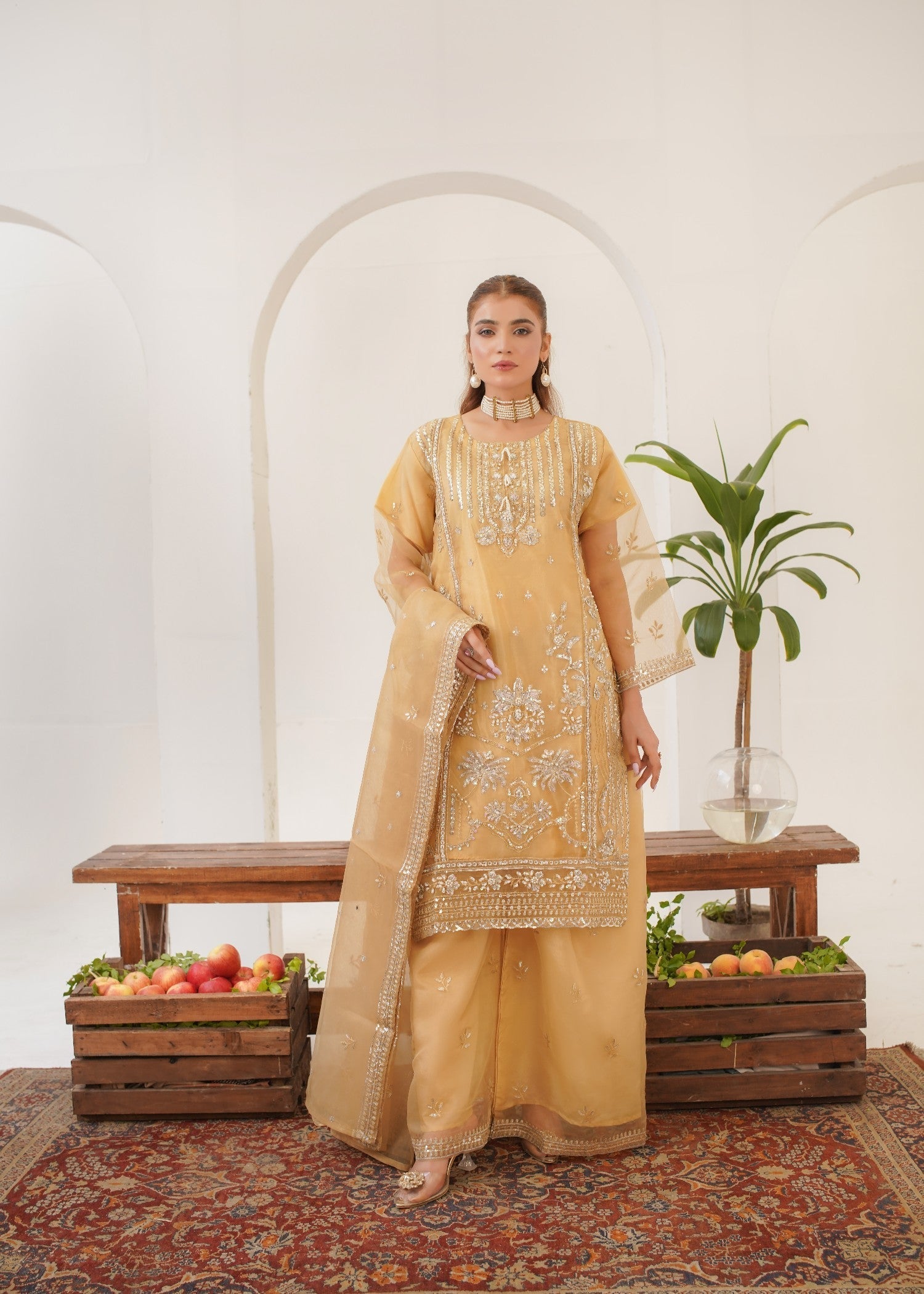 Gulposh Areej Fancy (Embroided ) Skin Women 3pcs