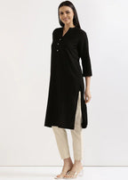 Laal Kurti Black Basic Kurta Only Women 1pcs