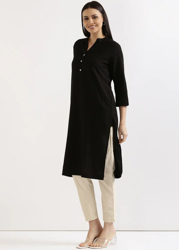 Laal Kurti Black Basic Kurta Only Women 1pcs