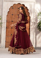 Kanwal Zainab Maroon Grace Women 3pcs