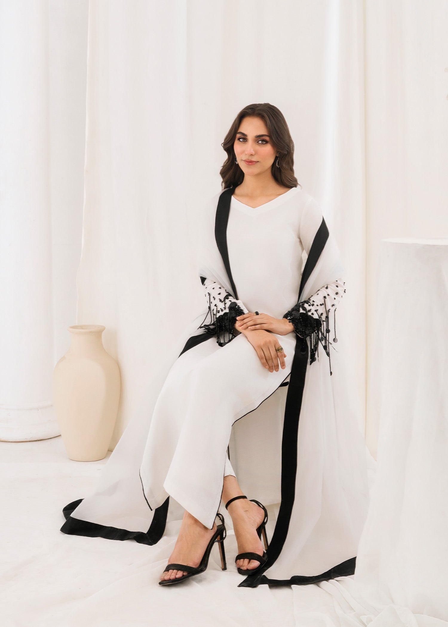 Rang-e-Haya Luxe Edge (White) Women 3pcs