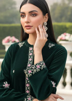 Lakhany Ready to wear Embroidered Velvet Shirt (LG UB 0250 W EMB 1P) Women 1pcs