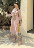 Zainab’S TEA PINK LONG KAFTAN Women 2pcs