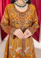 Hkb Officials ALAYA Amber Mustard & Deep Maroon Flared Maxi Women 3pcs