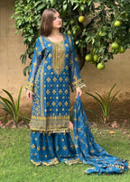 Four Season Boutique ZARI TEAL BLUE Women 3pcs