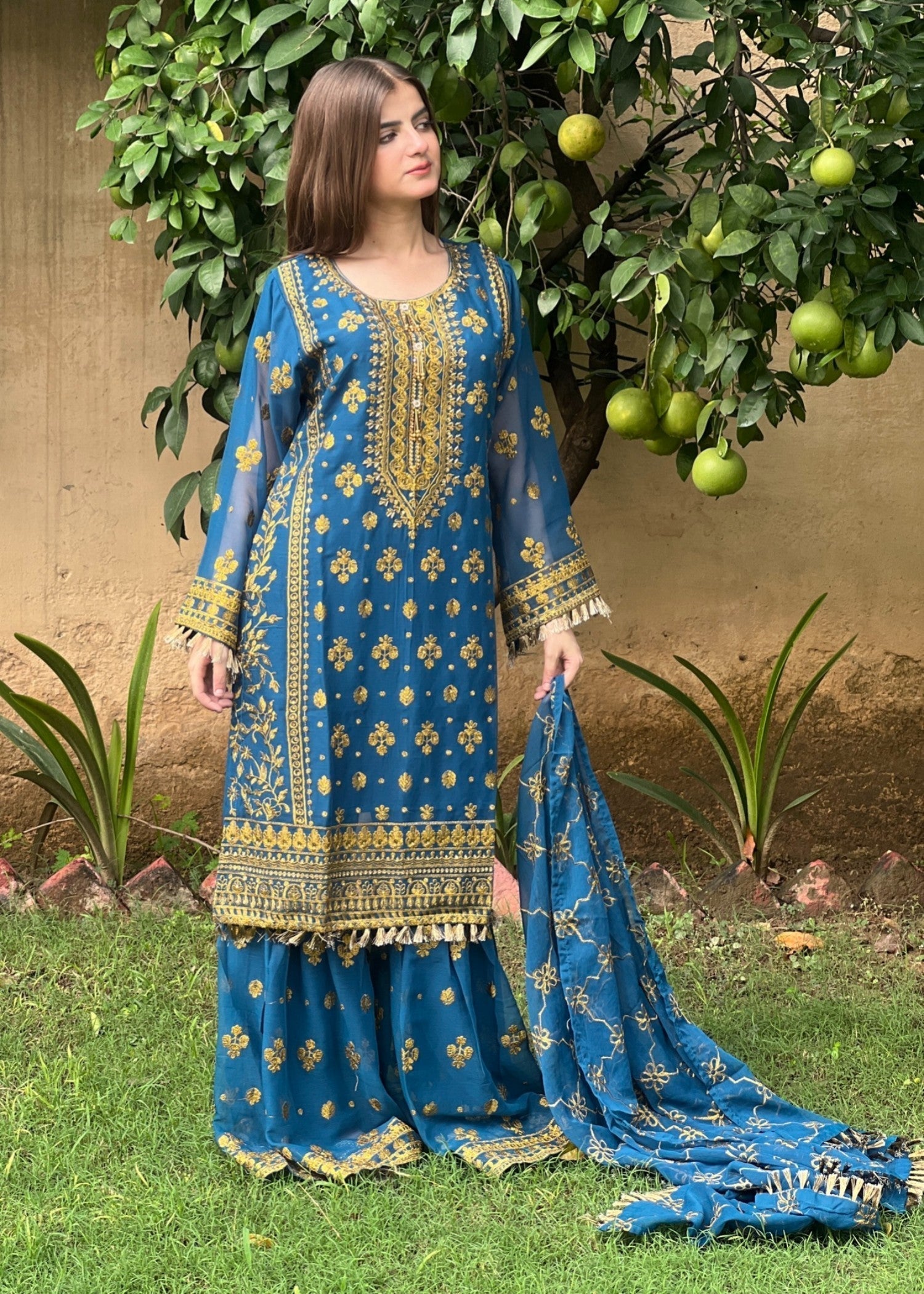 Four Season Boutique ZARI TEAL BLUE Women 3pcs