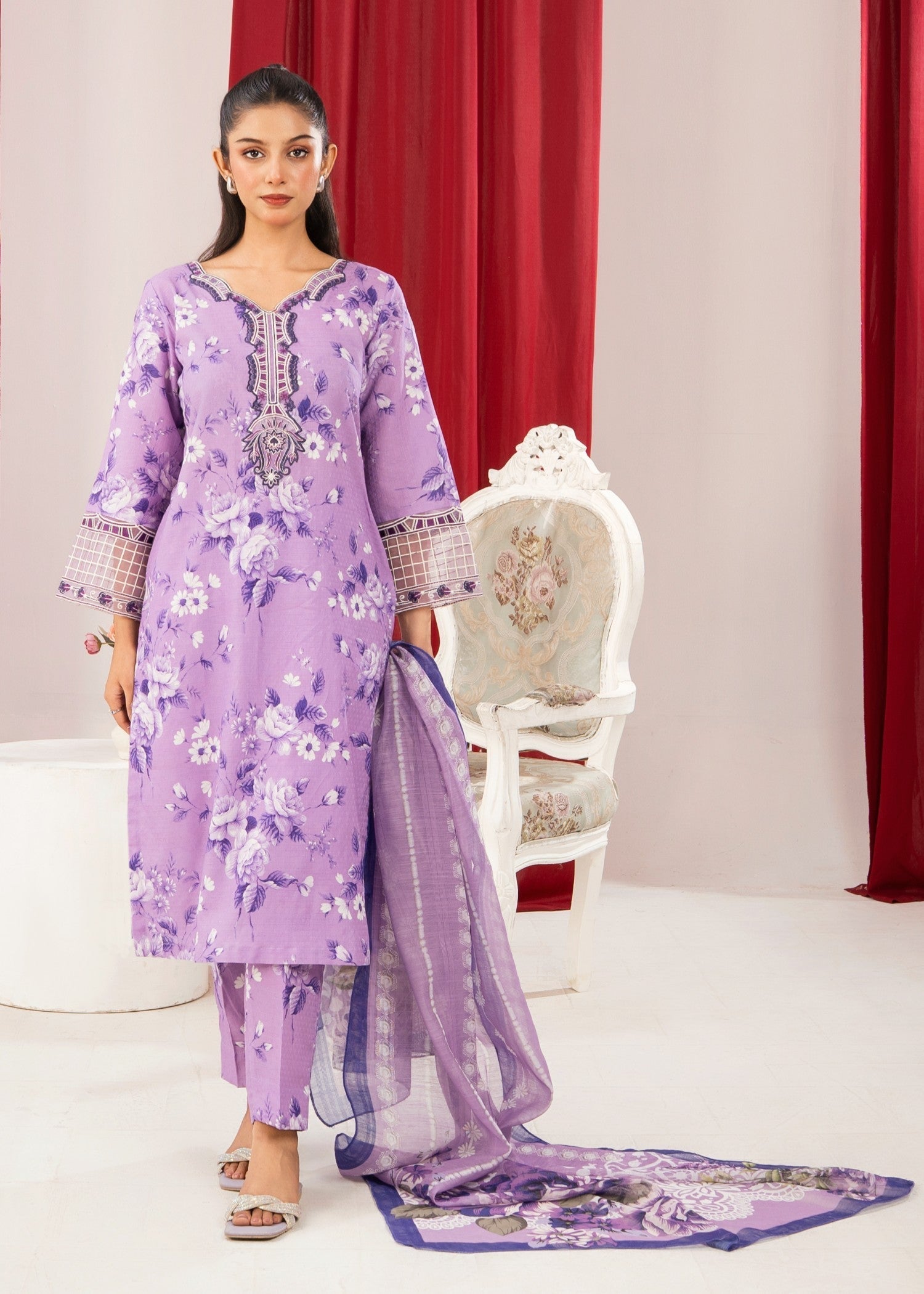 Sahibas By Mirza Daisey Lilac Women 3pcs