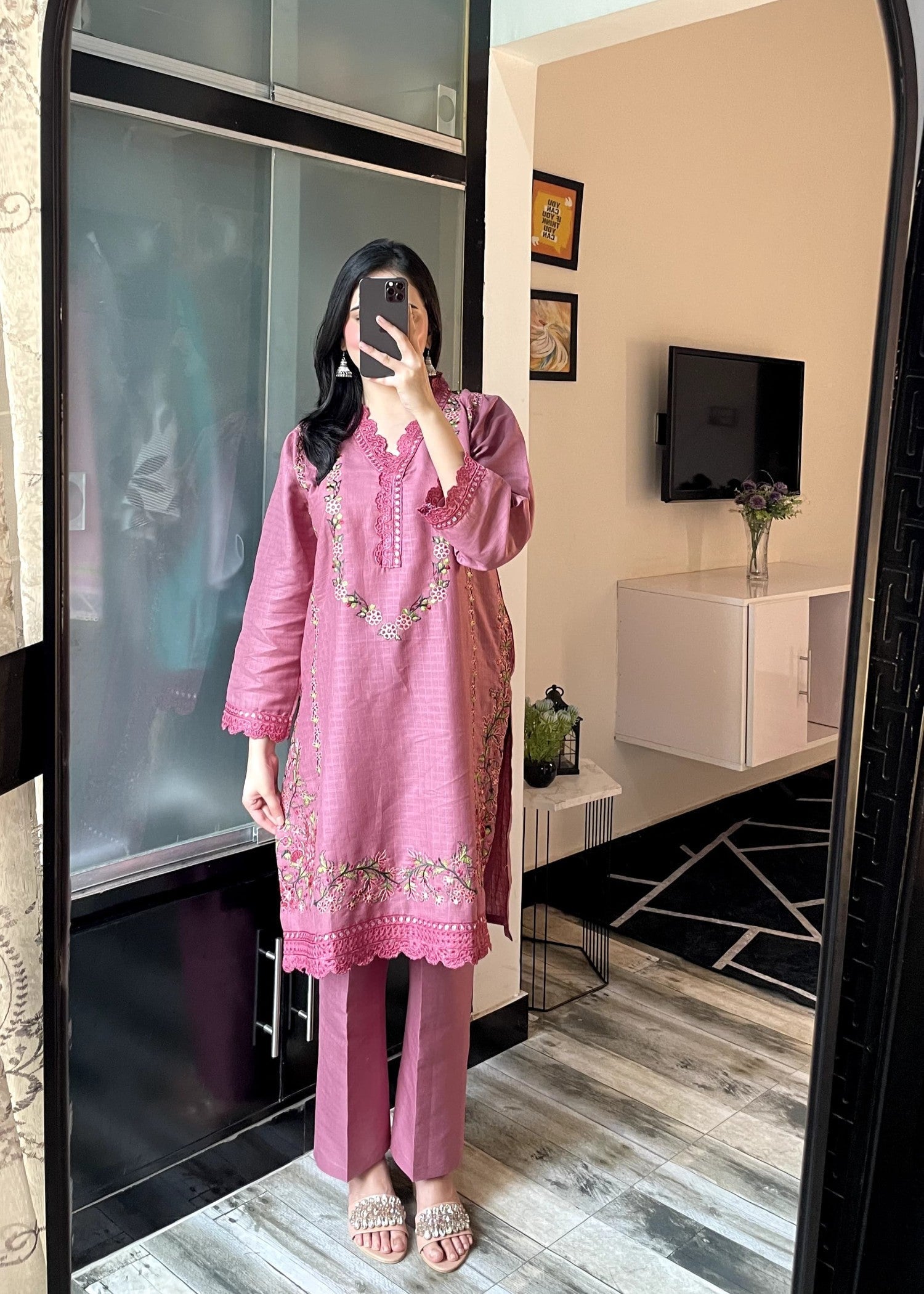 Tehzeeb Libas GULNAZ PINK EMBROIDERED Women 2pcs