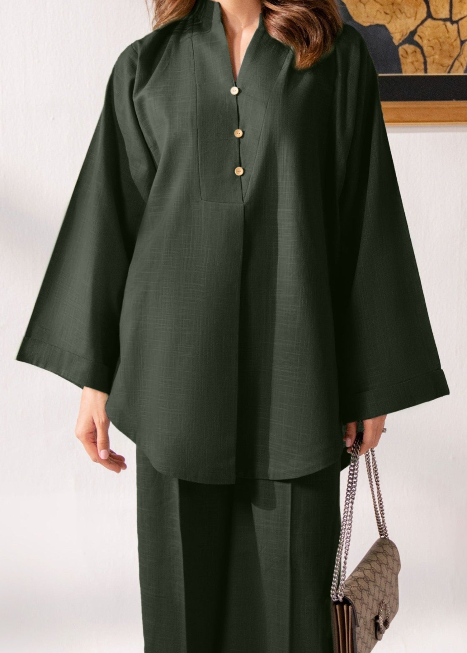 Kiara Canan Bottle Green Women 2pcs