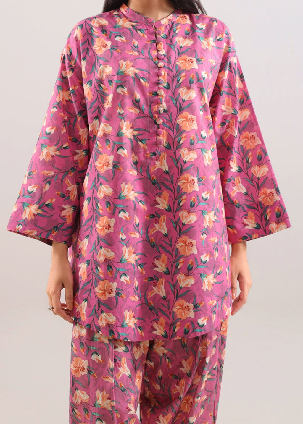 Saya Printed Strip Lawn Stitched (Shirt/Trouser) WP2P 2329 Women 2pcs