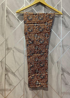 Salimas Lawn Cotton Suit – Brown Base with Black & White Floral Print Women 2pcs