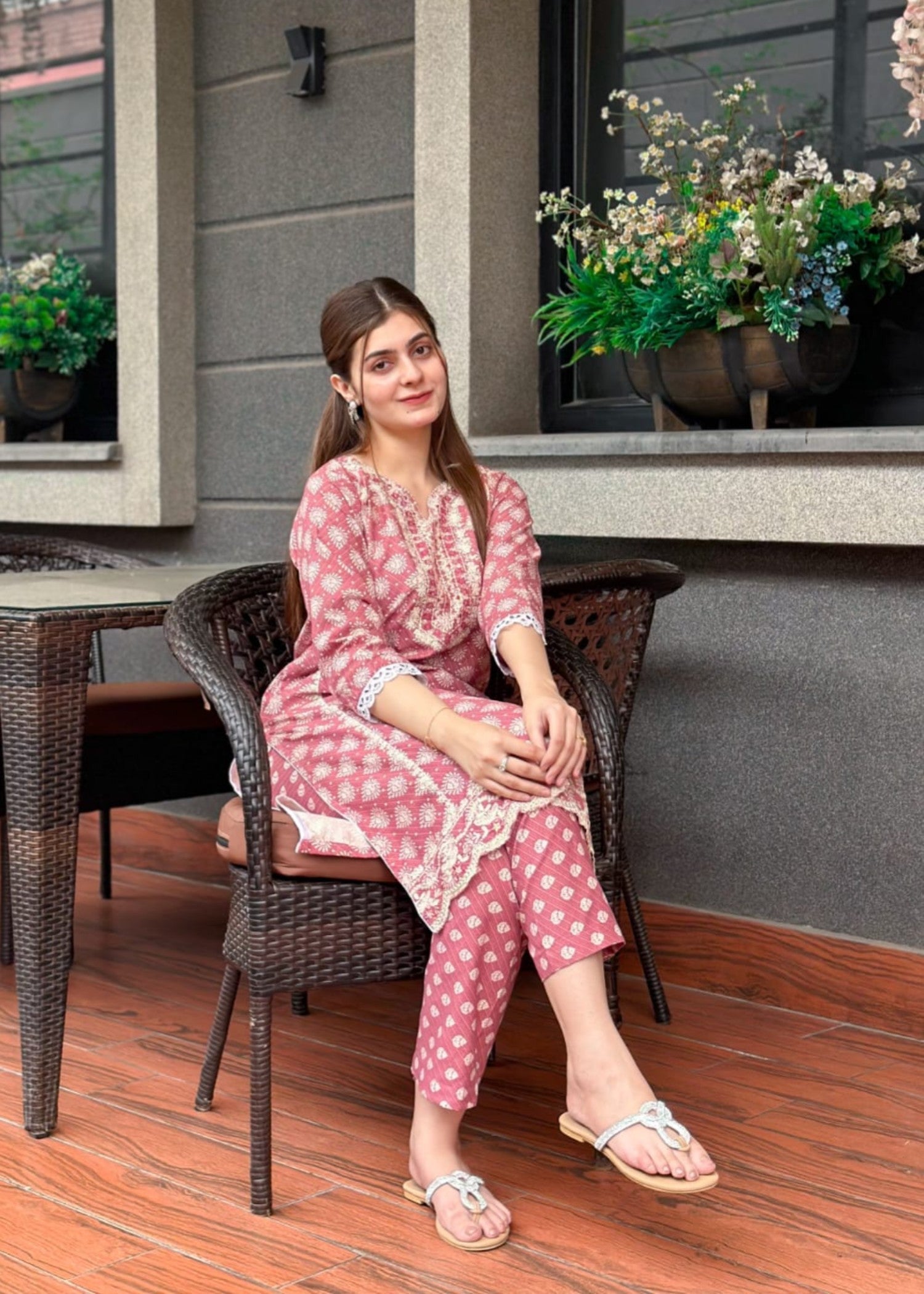 Tehzeeb Libas ZYRA EMBROIDERED PINK Women 2pcs