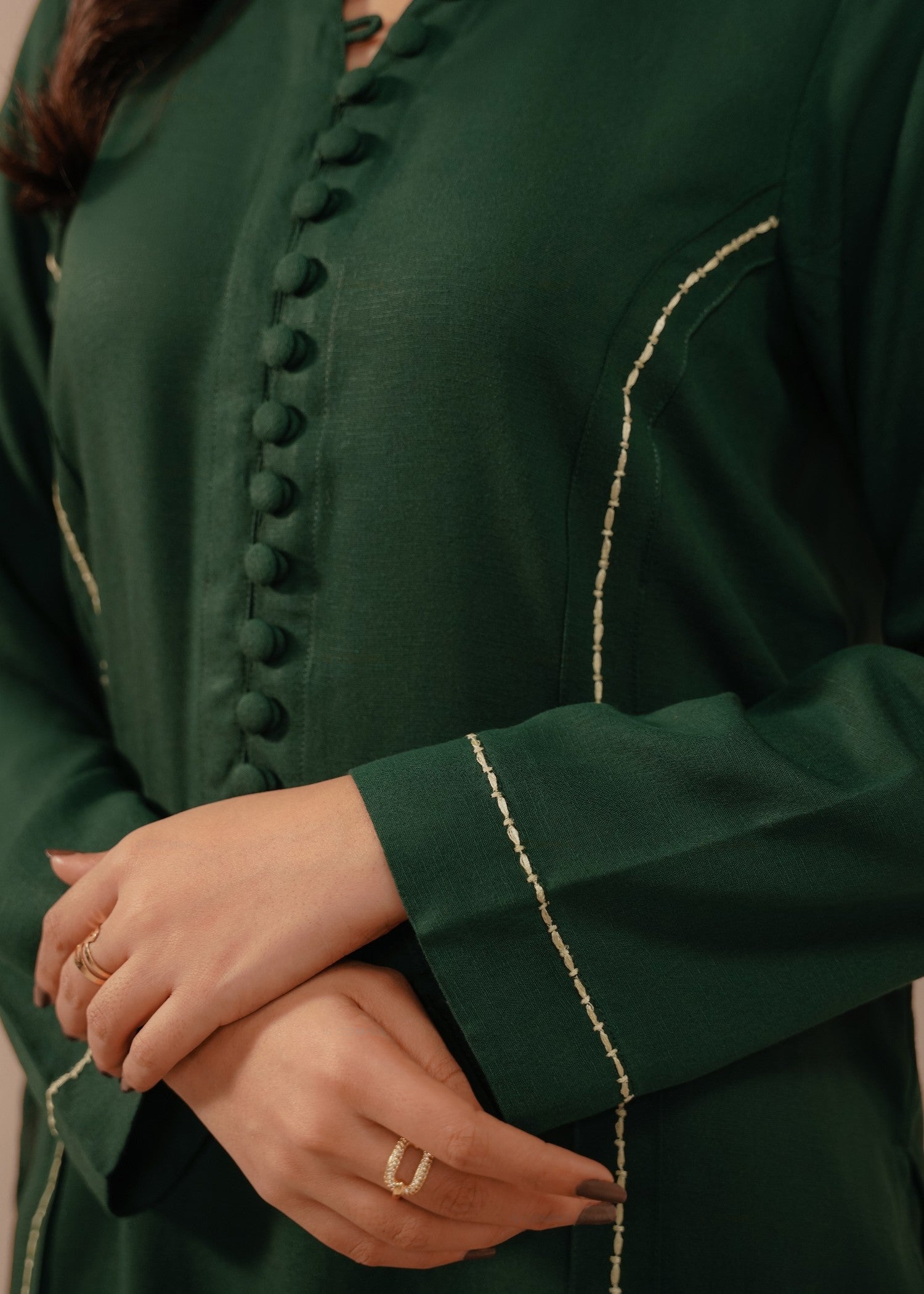 Divinely Crafted Women's Embroidered Co ord set Jade Women 2pcs