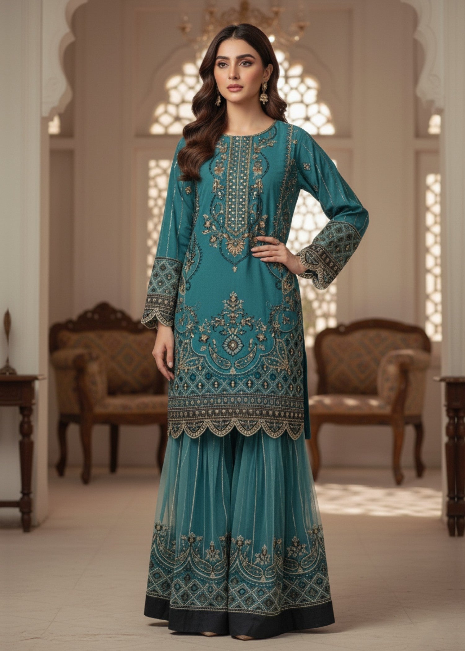 Diara Couture LIYANA US 574 SEA GREEN Women 3pcs