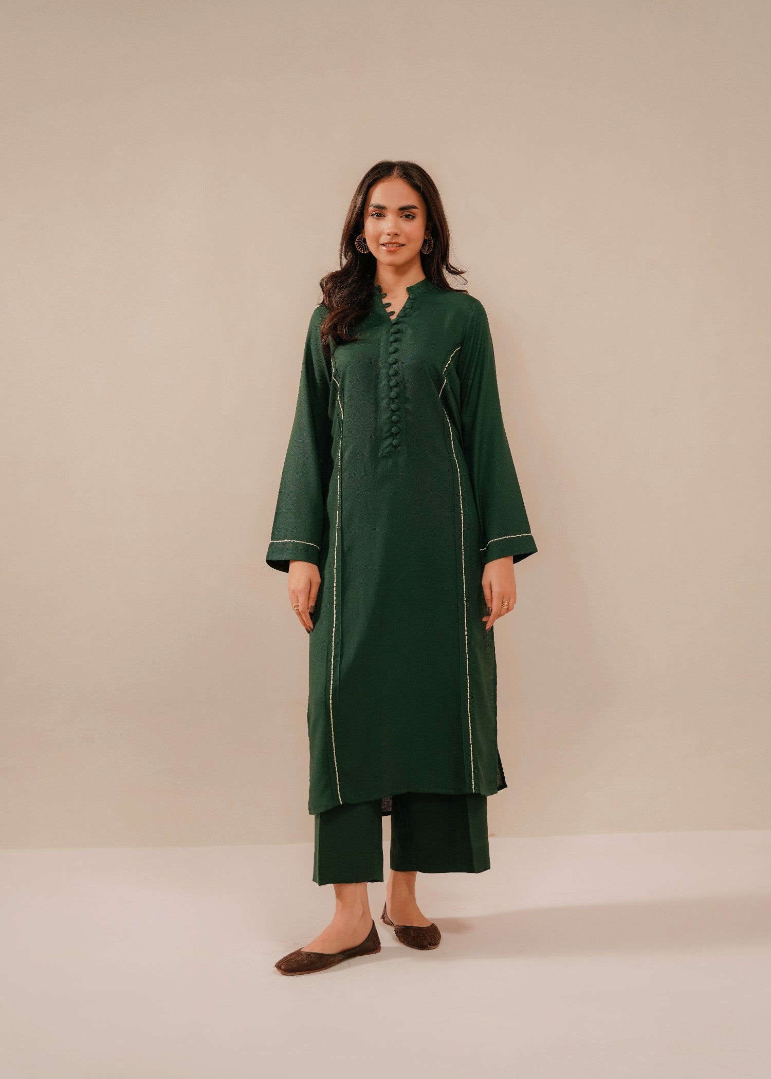 Divinely Crafted Women's Embroidered Co ord set Jade Women 2pcs
