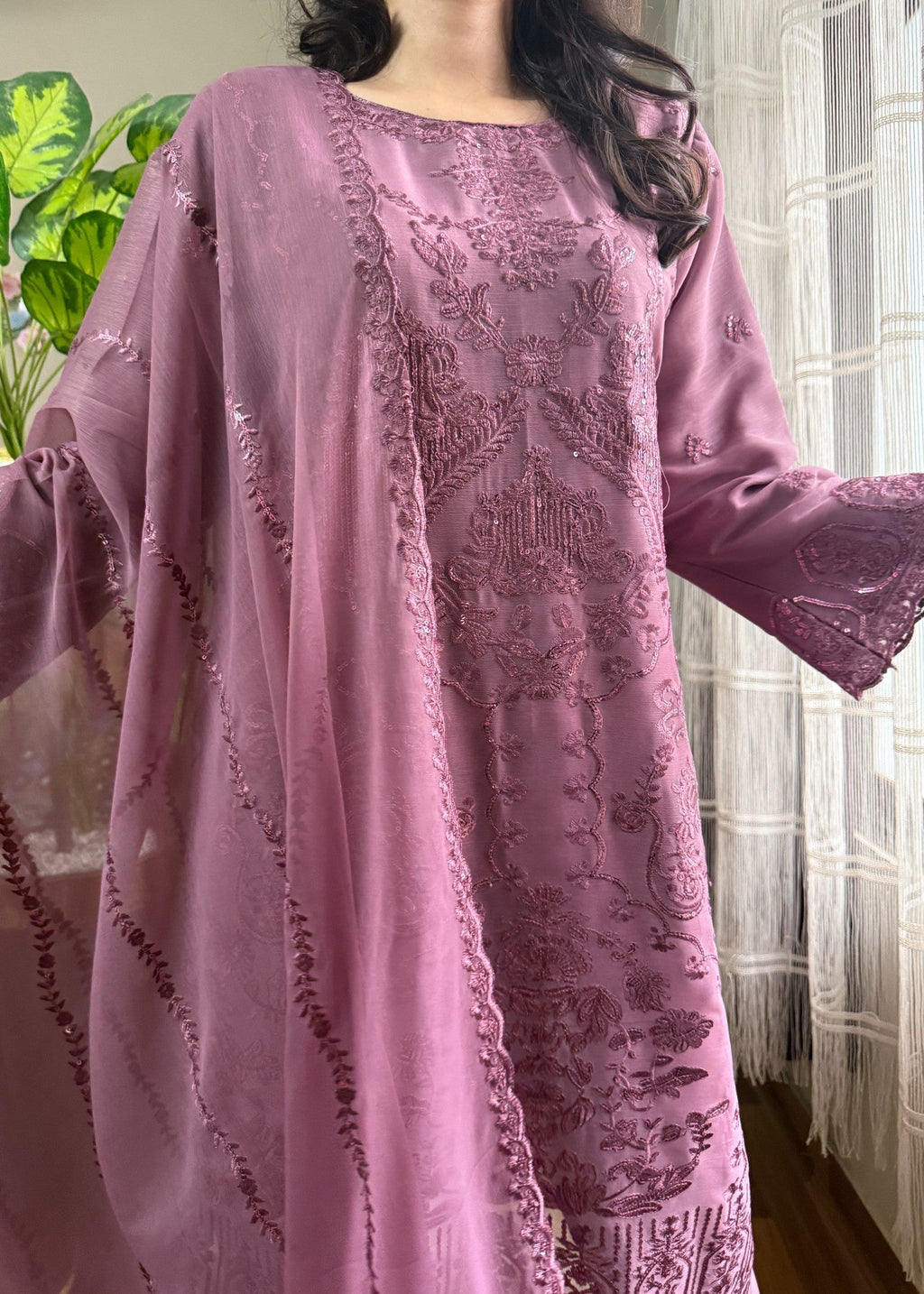 Four Season Boutique MOMAL CHIFFON MAUVE Women 3pcs
