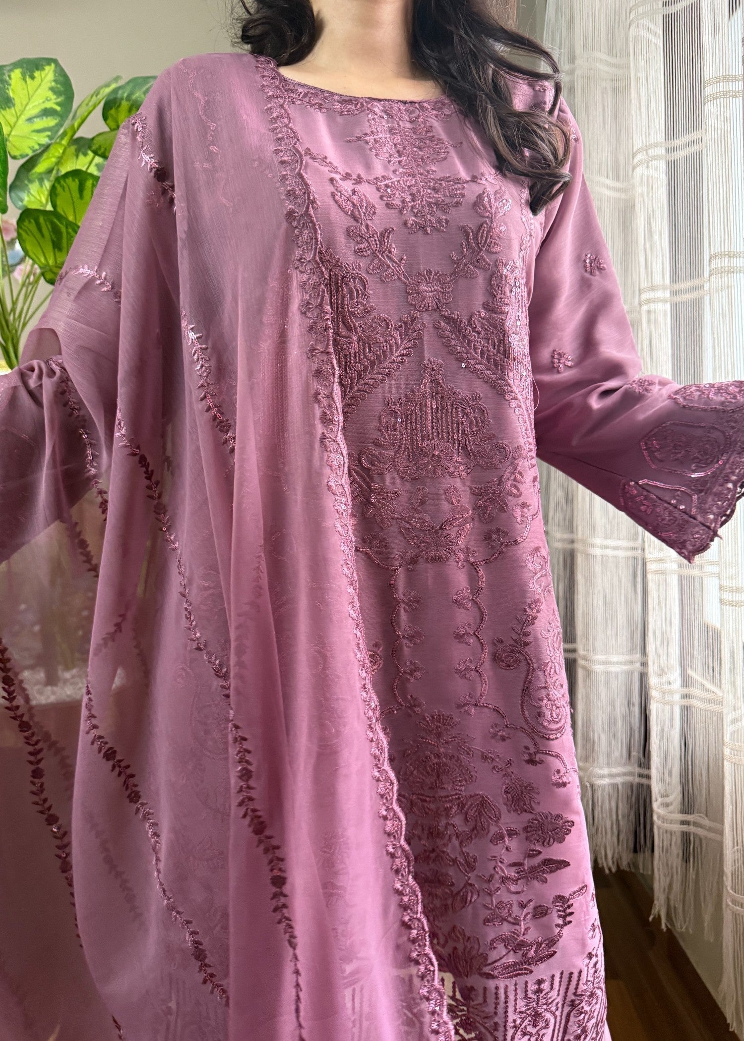 Four Season Boutique MOMAL CHIFFON MAUVE Women 3pcs