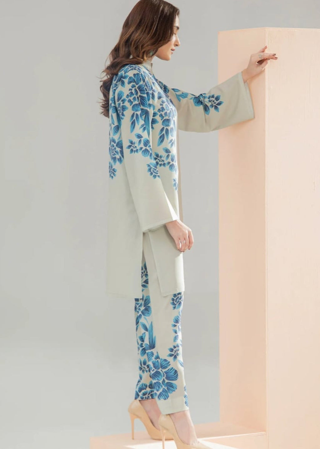 Shanghai Preet Elegant Sky Blue Women 2pcs