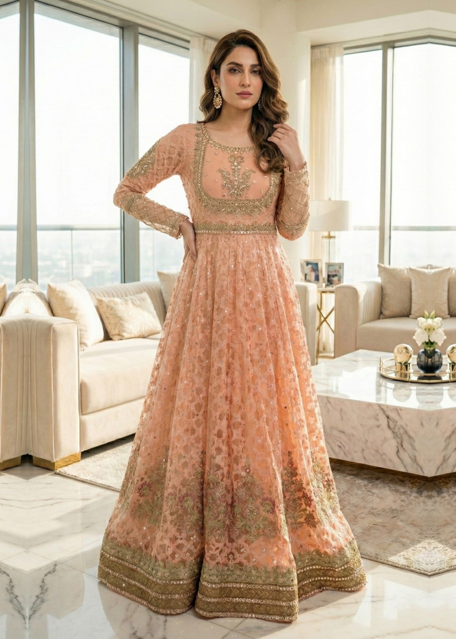 Diara Couture LAYLA US 565 PEACH PINK Women 3pcs