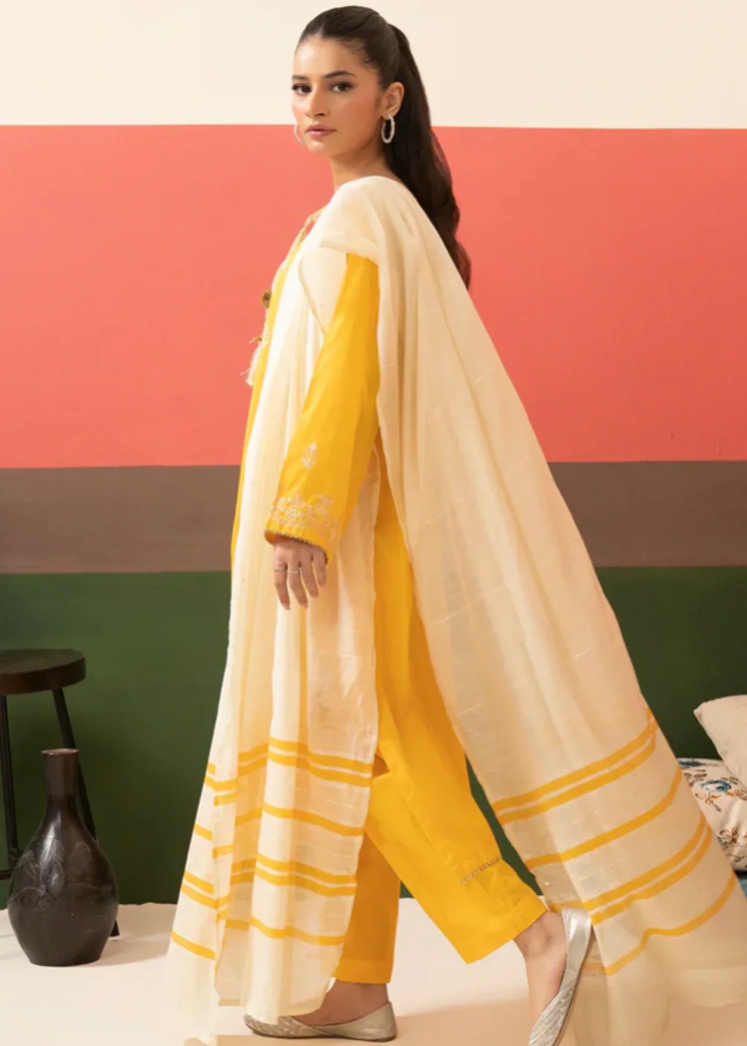 Zellbury Embroidered Kurta Dupatta Trouser WPS2531631 Women 3pcs