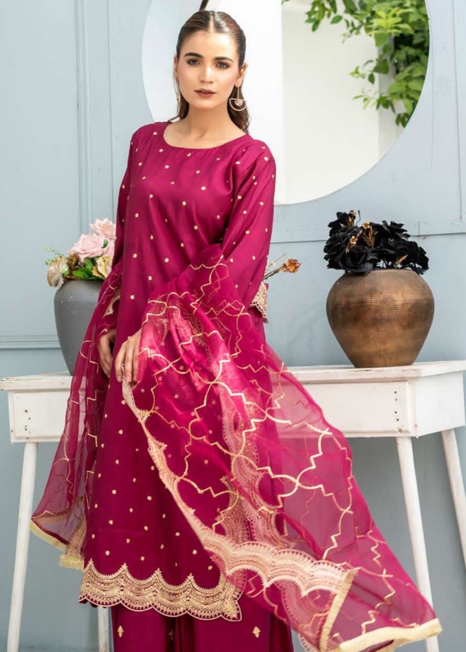 Suits By Sadia Raw silk anari Women 3pcs