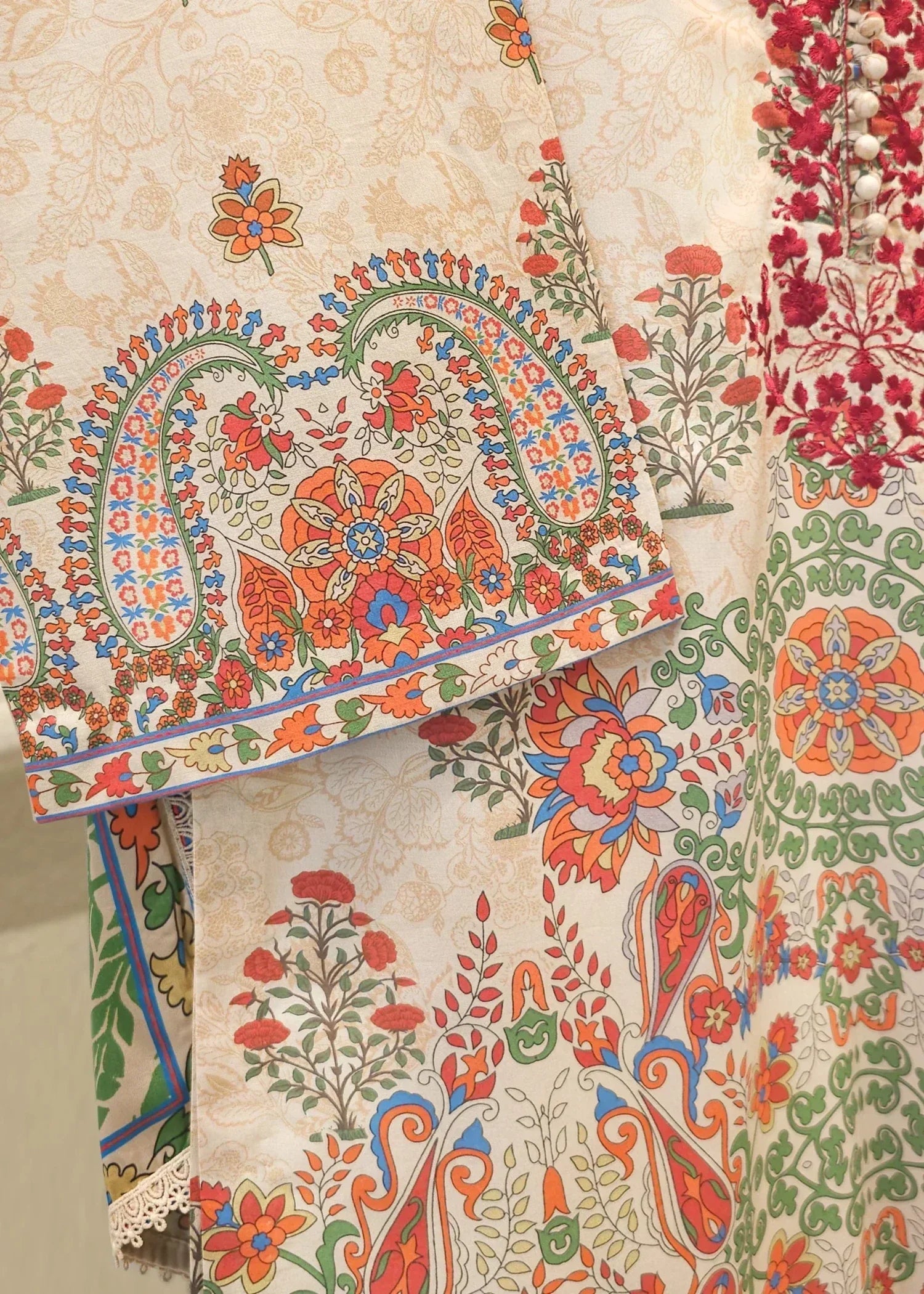 Agha Noor Digital Printed Embroidered Lawn Suit S112097 Women 2pcs