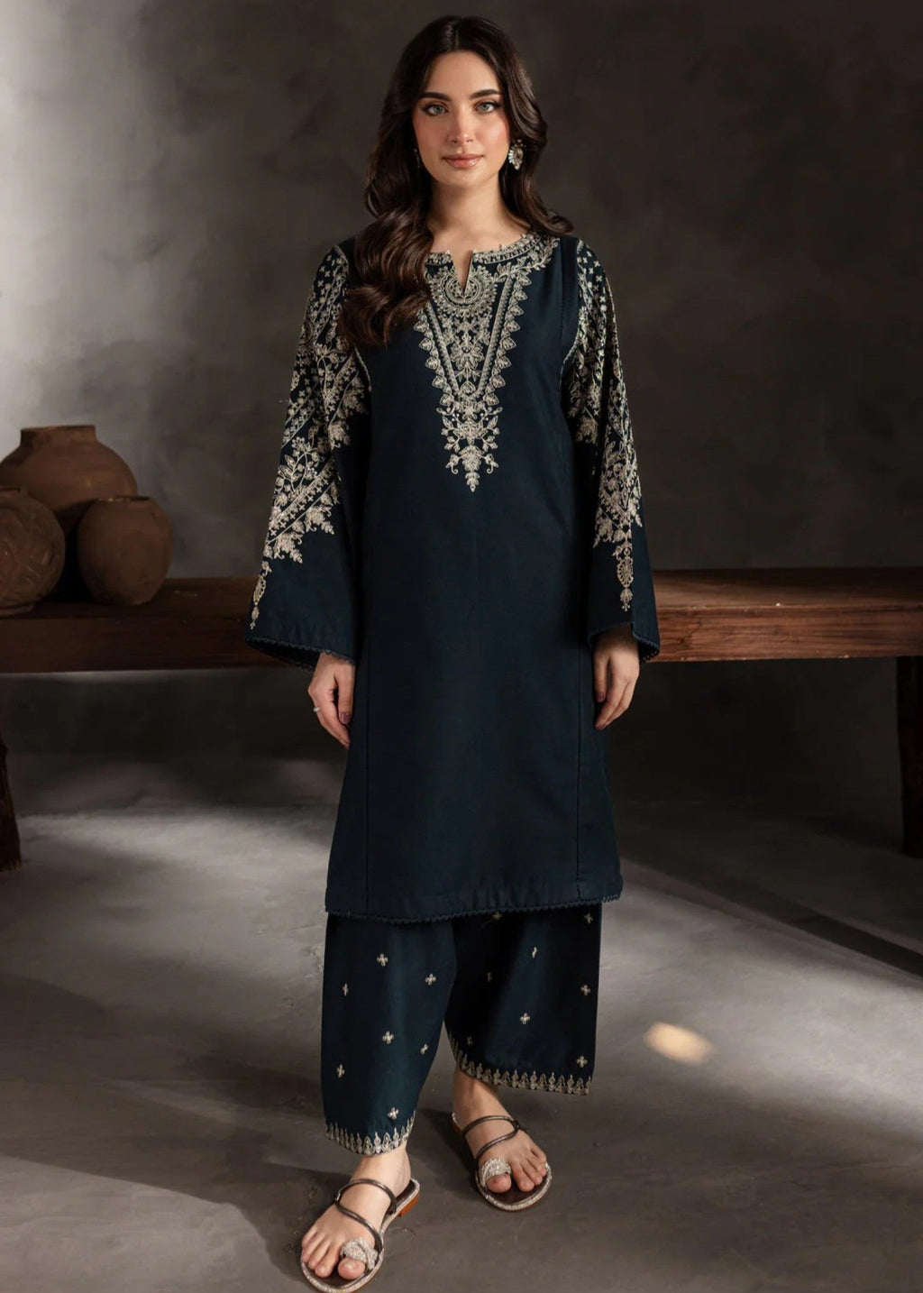 Zeenat & Zoha Navy Blend Women 2pcs