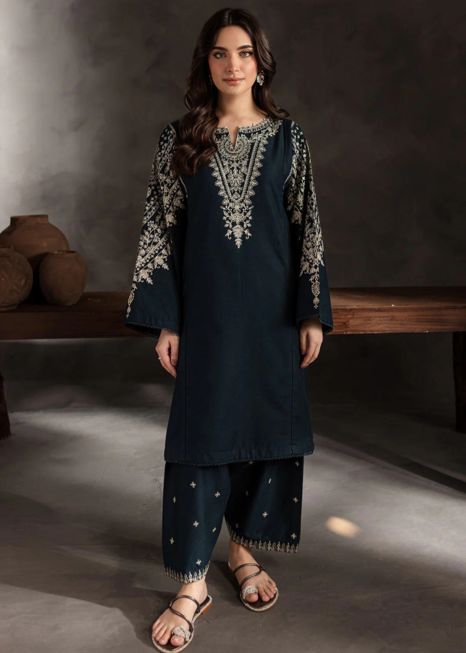 Zeenat & Zoha Navy Blend Women 2pcs