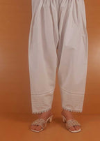Zardi Laces Embellished Shalwar White ZSL04 Women 1pcs