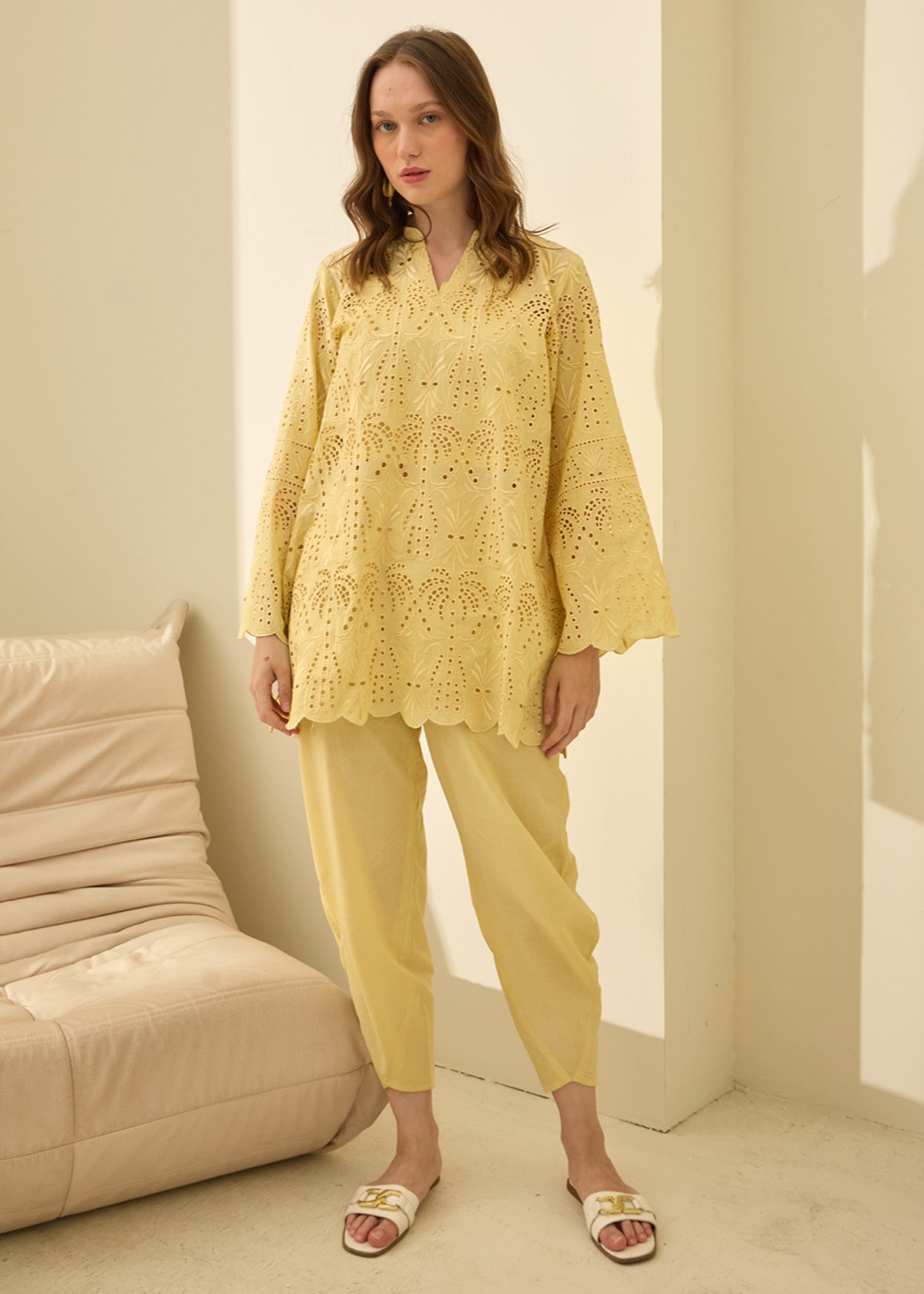 Kiara Rielle – Embroidered Co ords Set Women 2pcs