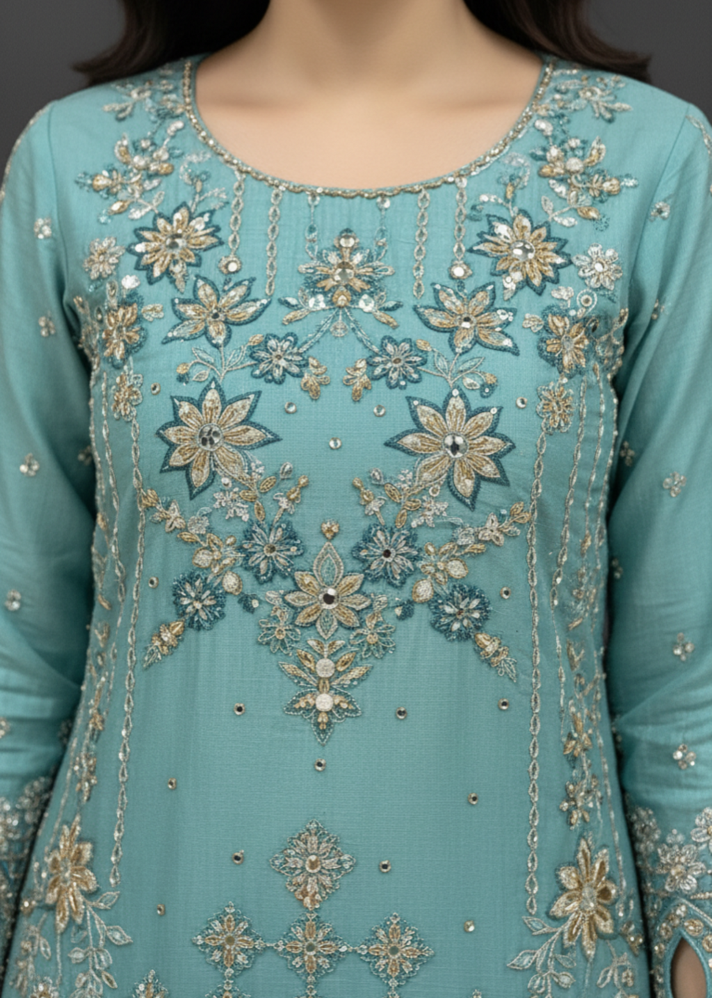 Diara Couture SUHANA US 587 AQUA Women 3pcs