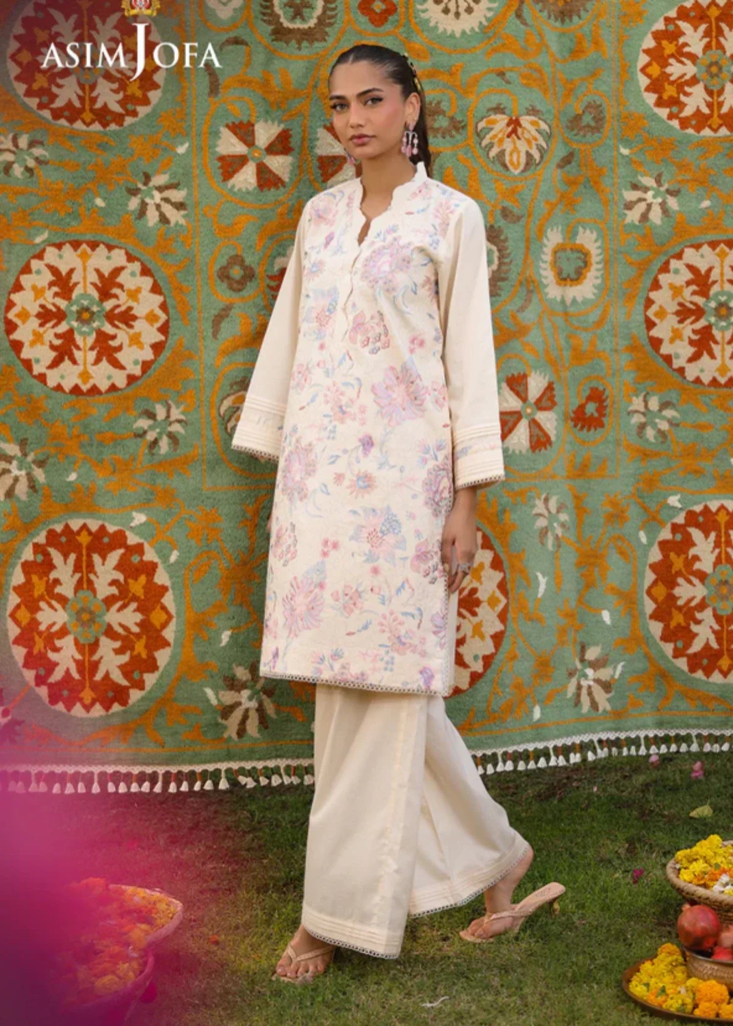 Asim Jofa AJPB 183 EMBROIDERED CAMBRIC STITCHED Women 2pcs
