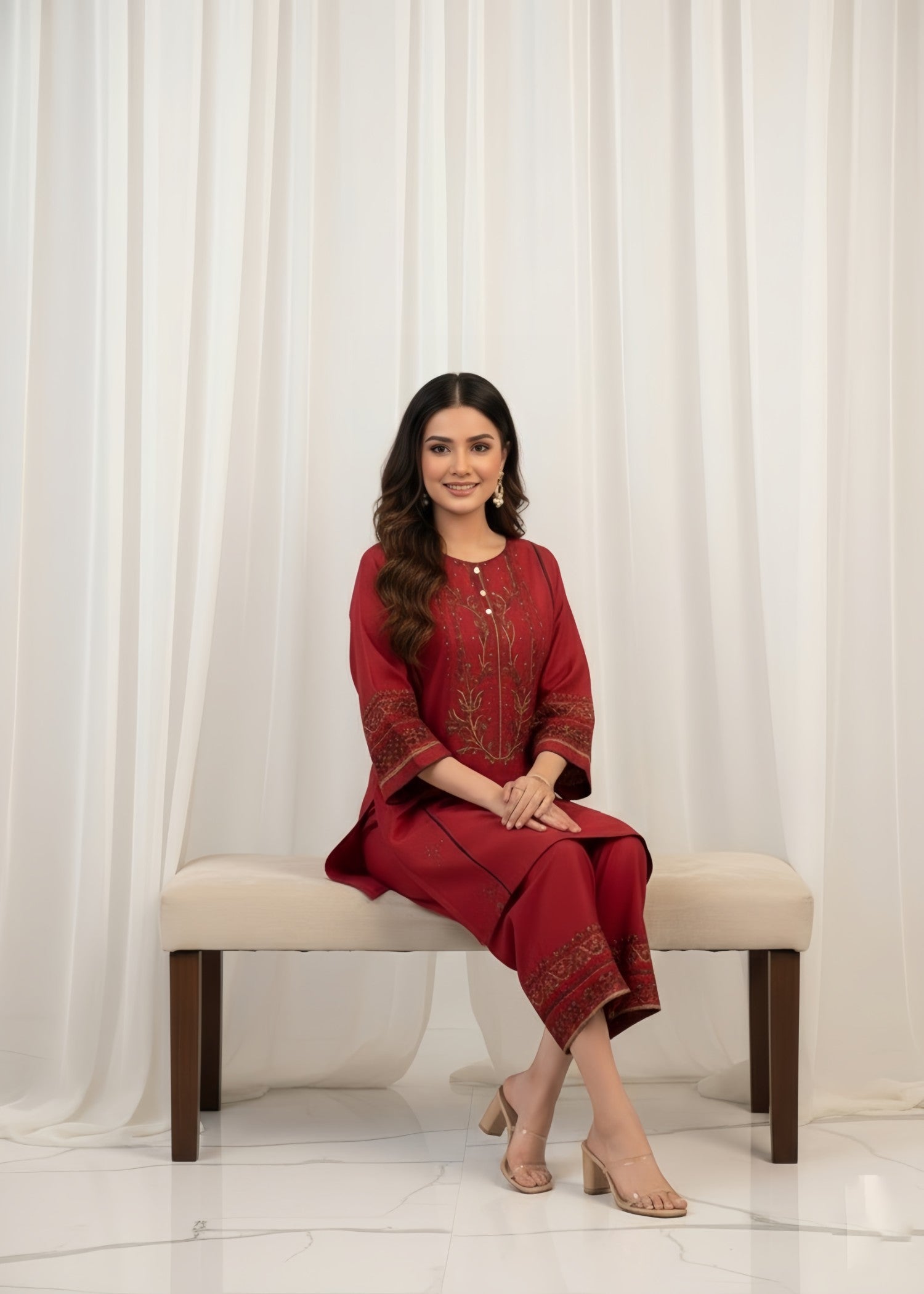 Fabric Garden Ruby Whisper EMB Women 2pcs