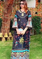 Mataish Black Midnight Kaftan Women 1pcs