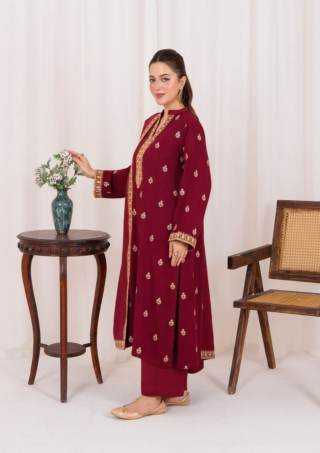 Yolo Pret Embroidered Silk Karandi with Embroidered Border Shawl AML W25 0030 Women 3pcs