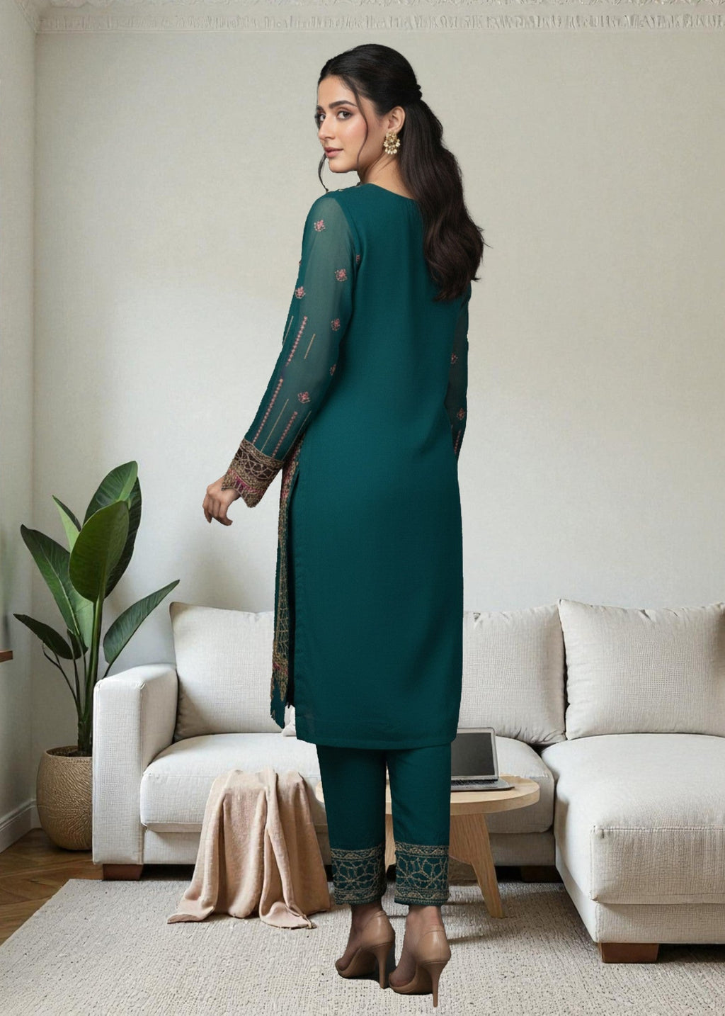 Diara Couture YUMNA US 575 SEA GREEN Women 3pcs