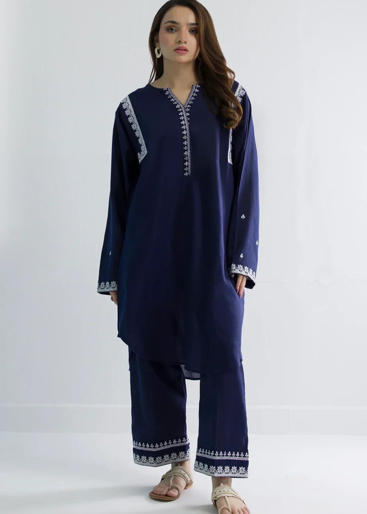 Zellbury WPS2522562 Navy Blue Women 2pcs