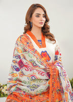 Elara Official Flame Printed Suit Women 3pcs