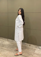 Namal Zara Ltd white Cotton Set Women 2pcs