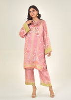 Peach Republic Printed Silk Dress 02 Women 2pcs