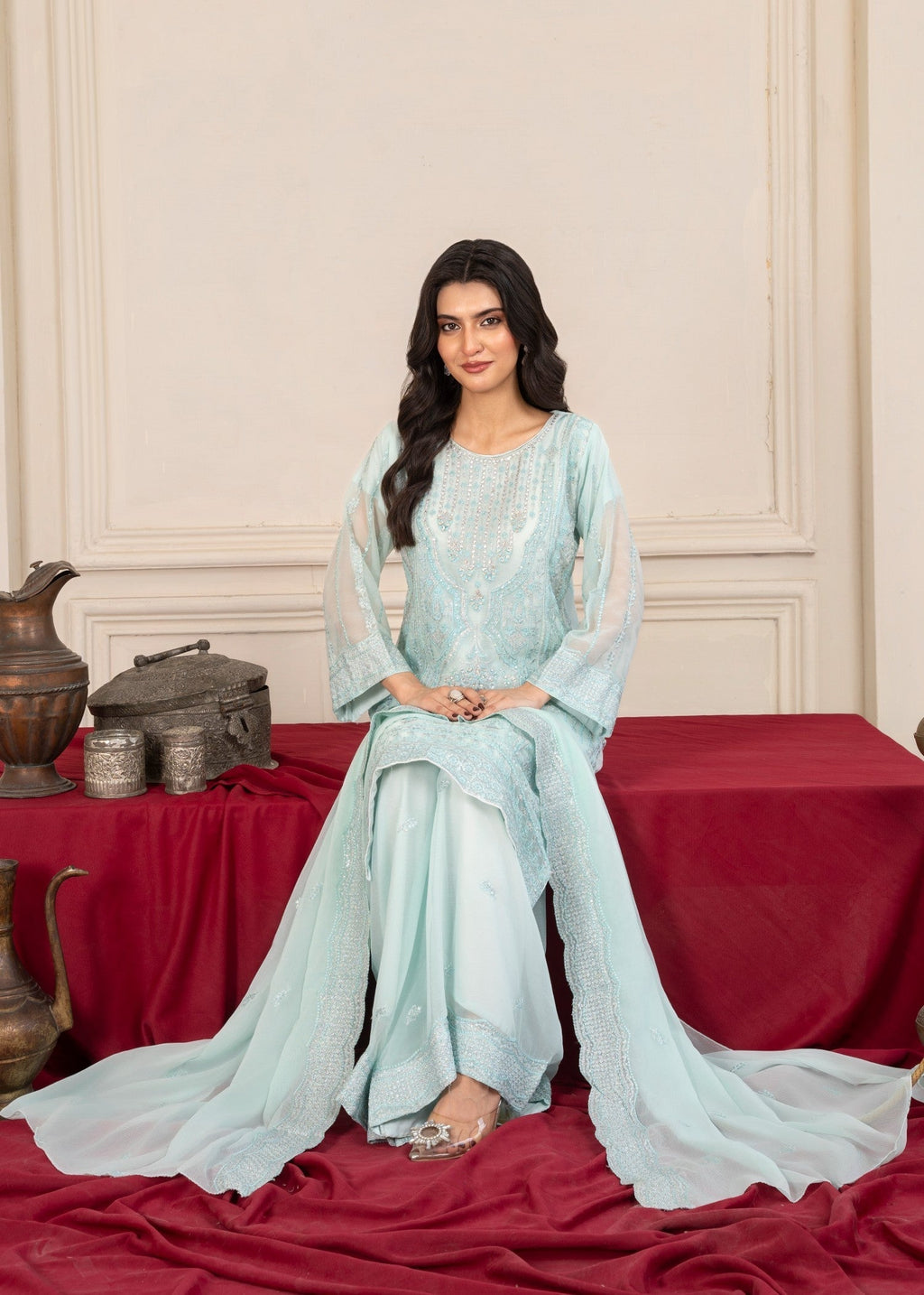 Four Season Boutique DIL ROOP ICEBLUE Women 3pcs