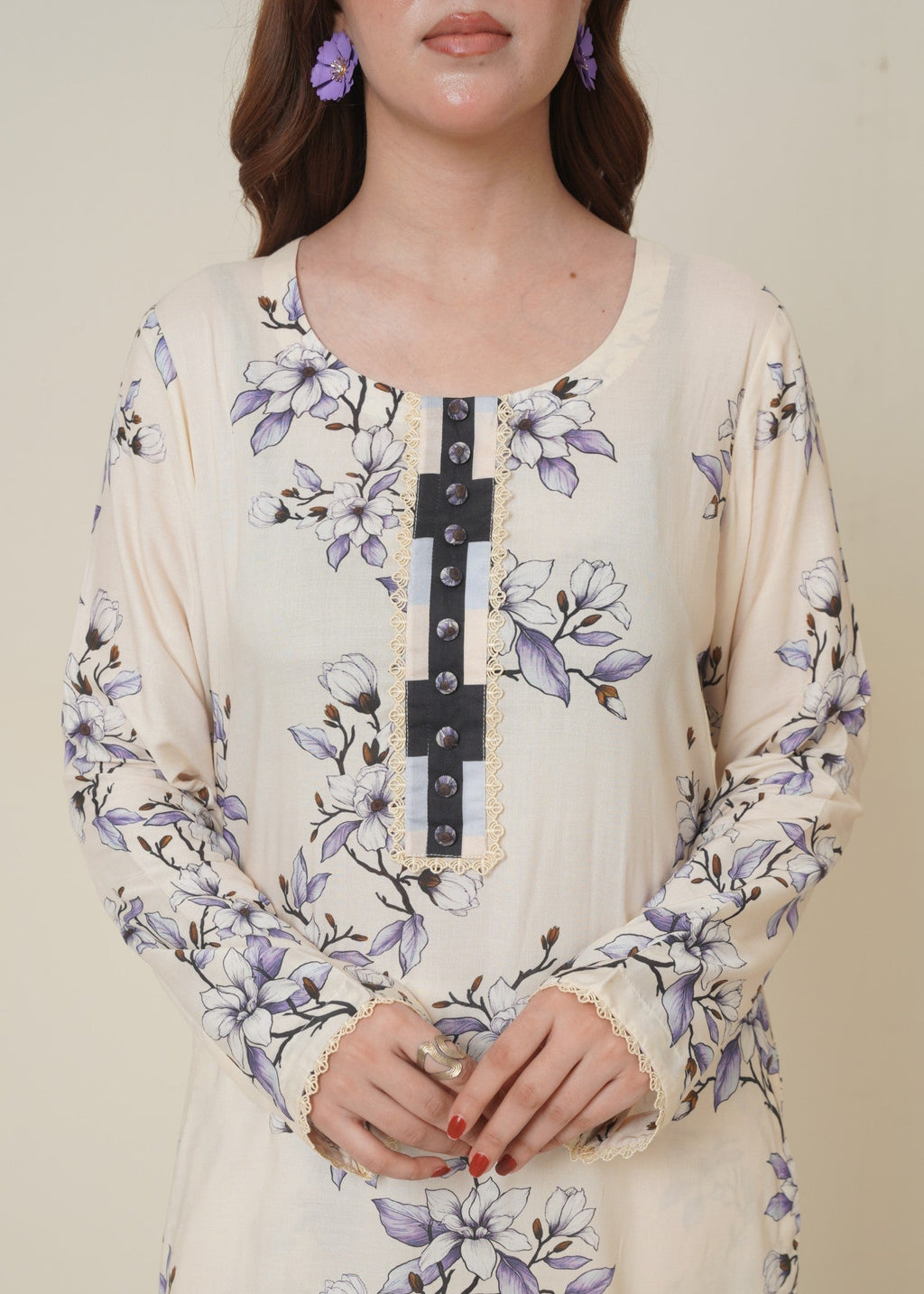 Aroshlay Linen Dress 2 | Unstitched Women 3pcs